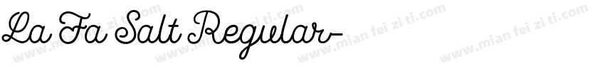La Fa Salt Regular字体转换